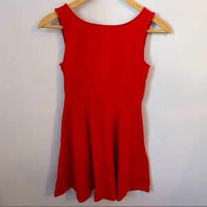 FOREVER 21 red open back skater dress